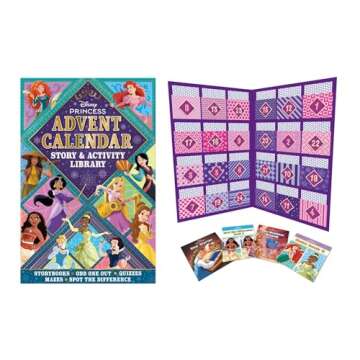 Disney Princess: 5-in-1 Advent Calendar: Story & Activity Library with 24 Books to Open Every Day Le...
