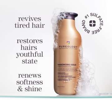 Pureology Nanoworks Gold Shampoo | For Very Dry, Color-Treated Hair | Renews Softness & Shine | Sulf...