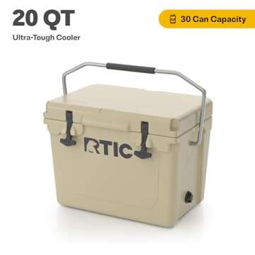RTIC 20 QT Ultra-Tough Cooler Hard Insulated Portable Ice Chest Box for Beach, Drink, Beverage, Camp...
