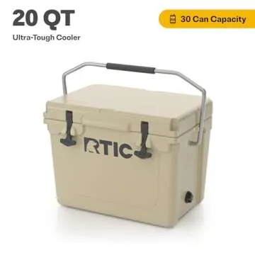 RTIC 20 QT Ultra-Tough Cooler Hard Insulated Portable Ice Chest Box for Beach, Drink, Beverage, Camp...