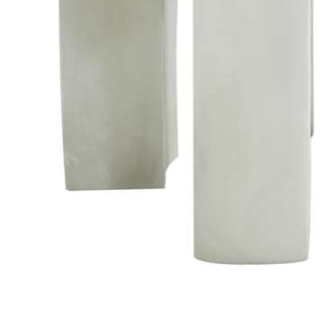 Christopher Knight Home Ottilie Outdoor Side Table, Lightweight Concrete Garden Stool with Four Legs Shaped, Decorative Accent Table Patio End Table for Patio Balcony Beach Pool Side, Antique White