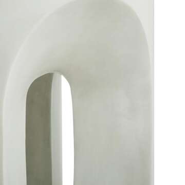 Christopher Knight Home Ottilie Outdoor Side Table, Lightweight Concrete Garden Stool with Four Legs Shaped, Decorative Accent Table Patio End Table for Patio Balcony Beach Pool Side, Antique White