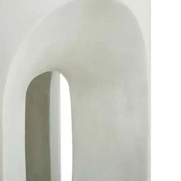 Christopher Knight Home Ottilie Outdoor Side Table, Lightweight Concrete Garden Stool with Four Legs Shaped, Decorative Accent Table Patio End Table for Patio Balcony Beach Pool Side, Antique White