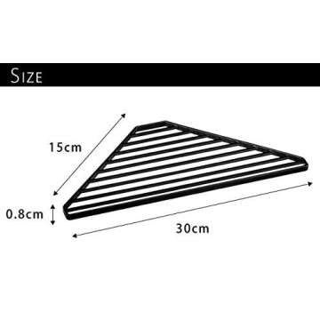 Yamazaki Home Corner Sink Steel | Drainer Tray, One Size, Black