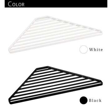 Yamazaki Home Corner Sink Steel | Drainer Tray, One Size, Black