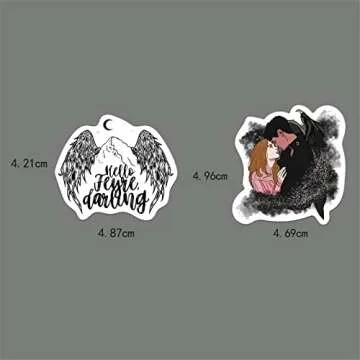 60 Pcs Acotar Merchandise Stickers Pack Cute Cool Aesthetic Stickers Book Graphic Vinyl Waterproof Stickers for Kids Girls Teens Adults Waterproof Vinyl Stickers for Water Bottle Laptop Luggage