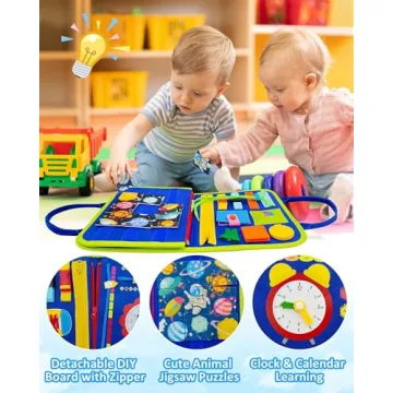 Exorany Busy Board 25-in-1 Montessori Toy for Toddlers