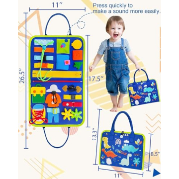 Exorany Busy Board 25-in-1 Montessori Toy for Toddlers