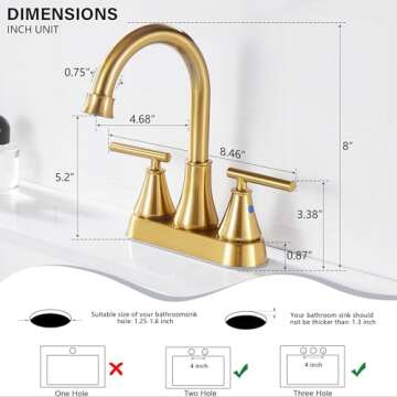 Fransiton Modern Bathroom Sink Faucet with Drain Stopper