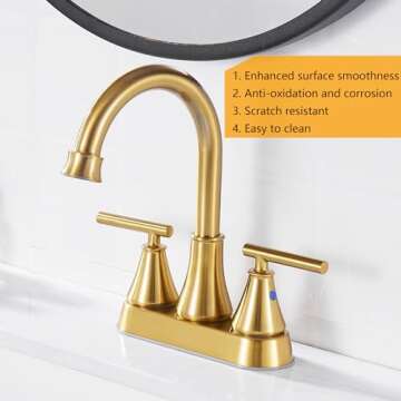 Fransiton Modern Bathroom Sink Faucet with Drain Stopper