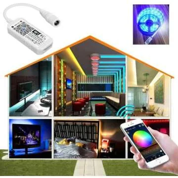 Smart WiFi LED Controller, RGB Led Strip Lights Wireless Controller, Compatible with Alexa & Google Home & IFTTT, Free Magic Home App via iOS or Android Smartphone (2 Pack)