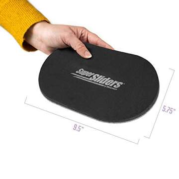 Super Sliders 5 3/4" x 9 1/2" Oval Reusable Furniture Sliders for Hard Surfaces - Effortless Moving and Surface Protection, Brown (4 Pack)