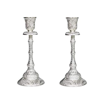 Exquisite Silver Shabbat Candle Holders for Elegant Occasions