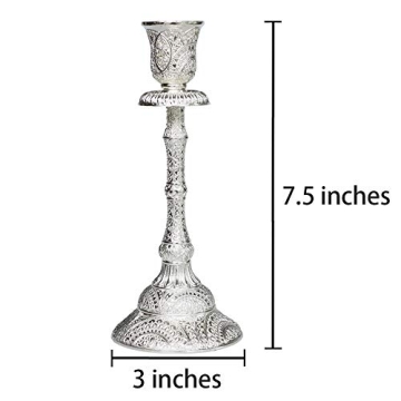 Exquisite Silver Shabbat Candle Holders for Elegant Occasions