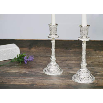 Exquisite Silver Shabbat Candle Holders for Elegant Occasions