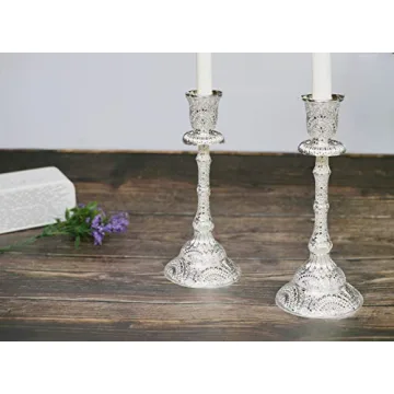 Exquisite Silver Shabbat Candle Holders for Elegant Occasions