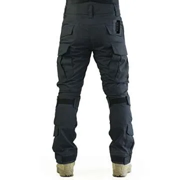 ZAPT Tactical Pants with Knee Pads Airsoft Hunting BDU Combat Pant Army Camo Military Trousers(Solid Black,XL38)