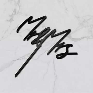 Elegant Mr & Mrs Wedding Cake Topper for Celebrations