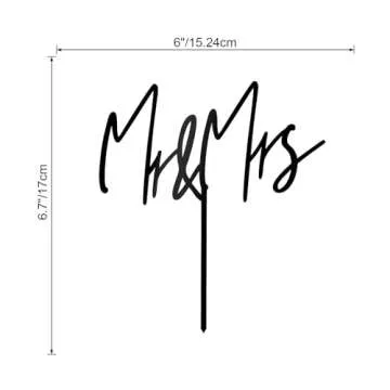 Elegant Mr & Mrs Wedding Cake Topper for Celebrations