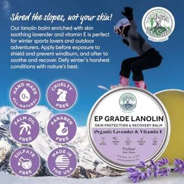 ProSeed Handmade Lanolin Cream with Lavender & Vitamin E – Nursing Balm for Breastfeeding, Baby Care & Dry Skin – Gentle Moisturizer for Hands, Face, Pets – Soothes Diaper Rash & Windburn – 2oz