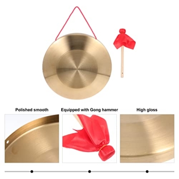 Vaguelly Copper Gong: Traditional 22CM Percussion Instrument