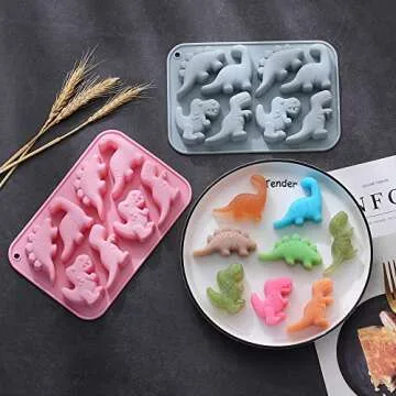 Cute Dinosaur Silicone Baking Molds for Fun Desserts