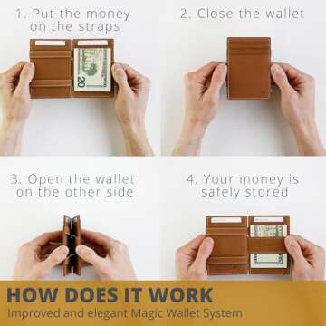GARZINI Magic Wallet For Men, Minimalist Wallet with RFID card holder, Leather Wallet for 10 cards, ...