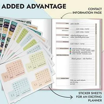 Little More Undated Daily Planner - Helps you Set Goals, Increase Productivity & Manage Time - Includes Calendar Stickers - Hourly Undated Planner, Notebook & Agenda - A5 (5.5”x8.5") - Rose Gold