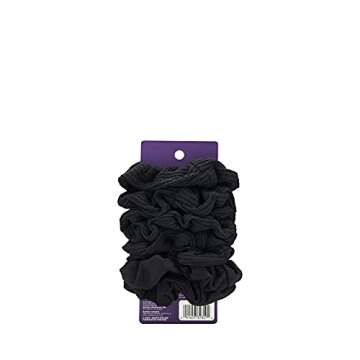 Goody Ouchless scrunchie, Black, 8 Count (Pack of 1)