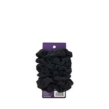 Goody Ouchless scrunchie, Black, 8 Count (Pack of 1)