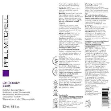 Paul Mitchell Extra-Body Boost Volumizing Spray, Lifts + Volumizes, For Fine Hair, 16.9 fl. oz.