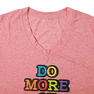 Women's Fun Happy Graphic Tees Inspirational T-Shirt Teacher Shirts Cute Positive Message Letter Printed Tshirts Top