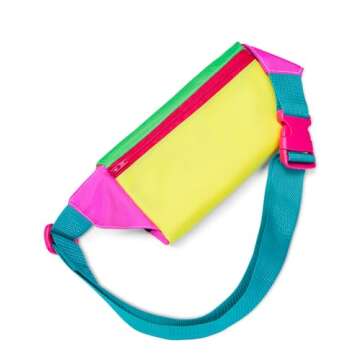 Vibrant sissycos 80s Retro Neon Fanny Pack - Perfect for Any Occasion!