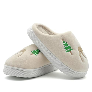 Comfortable NUIODW Kids Christmas Reindeer Slippers