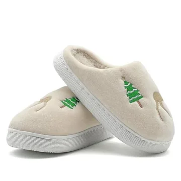 Comfortable NUIODW Kids Christmas Reindeer Slippers