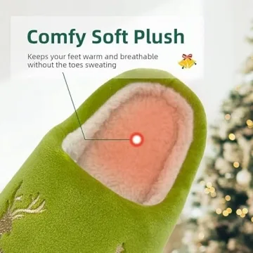 Comfortable NUIODW Kids Christmas Reindeer Slippers