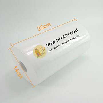 New brothread Cut Away Machine Embroidery Stabilizer Backing 10" x 50 Yd roll - Medium Weight 2.5 Ou...