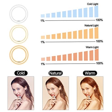 JUSTSTONE 10" Dimmable Ring Light with Adjustable Stand