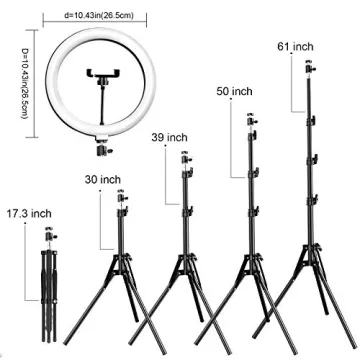 JUSTSTONE 10" Dimmable Ring Light with Adjustable Stand