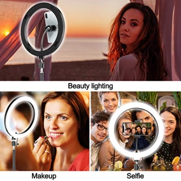 JUSTSTONE 10" Dimmable Ring Light with Adjustable Stand