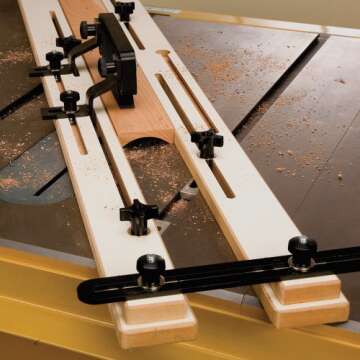 Rockler Cove Cutting Table Saw Jig - Table Cutting Jig Stock up to 7" Wide & 1-1/2" Thick – Large,...