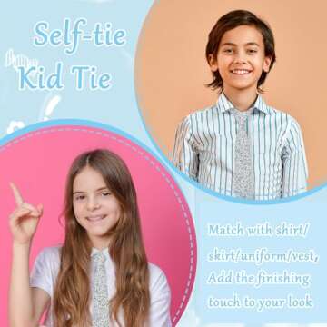 Luckyvestir Kids Self Tie Cotton Ties for All Occasions