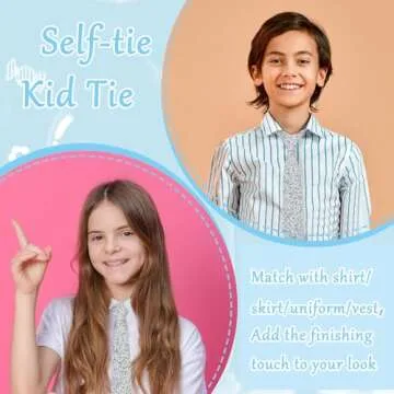 Luckyvestir Kids Self Tie Cotton Ties for All Occasions