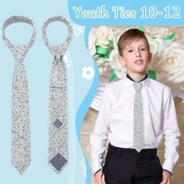 Luckyvestir Kids Self Tie Cotton Ties for All Occasions