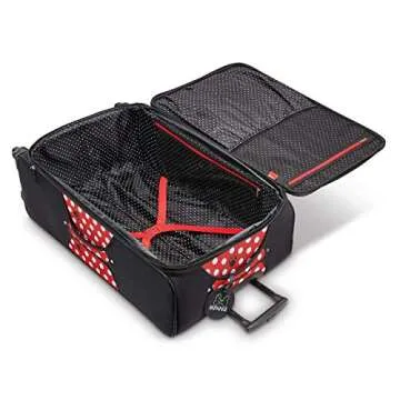 American Tourister Disney Softside Luggage with Spinner Wheels, Minnie Mouse Dots, Checked-Large 28-Inch