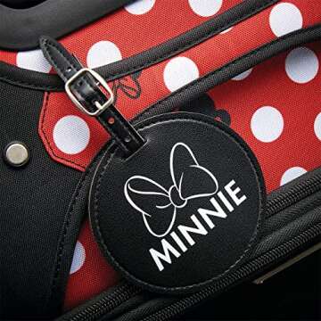 American Tourister Disney Softside Luggage with Spinner Wheels, Minnie Mouse Dots, Checked-Large 28-Inch