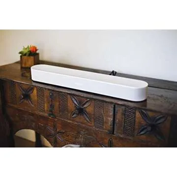 All-new Sonos Beam – Compact Smart TV Soundbar with Amazon Alexa voice control built-in. Wireless home theater and streaming music in any room. (White)