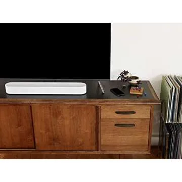 All-new Sonos Beam – Compact Smart TV Soundbar with Amazon Alexa voice control built-in. Wireless home theater and streaming music in any room. (White)