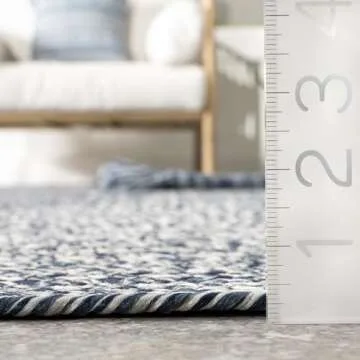 nuLOOM 6' x 9' Solid Hand Braided Indoor/Outdoor Area Rug - Durable & Pet-Friendly