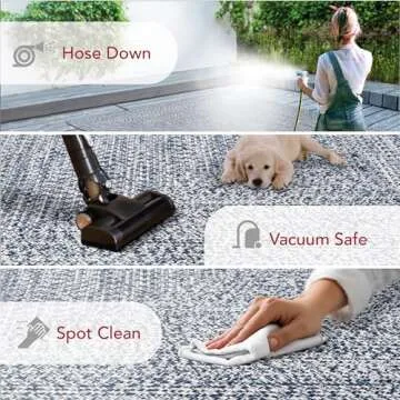 nuLOOM 6x9 Solid Indoor/Outdoor Rug - Pet Friendly
